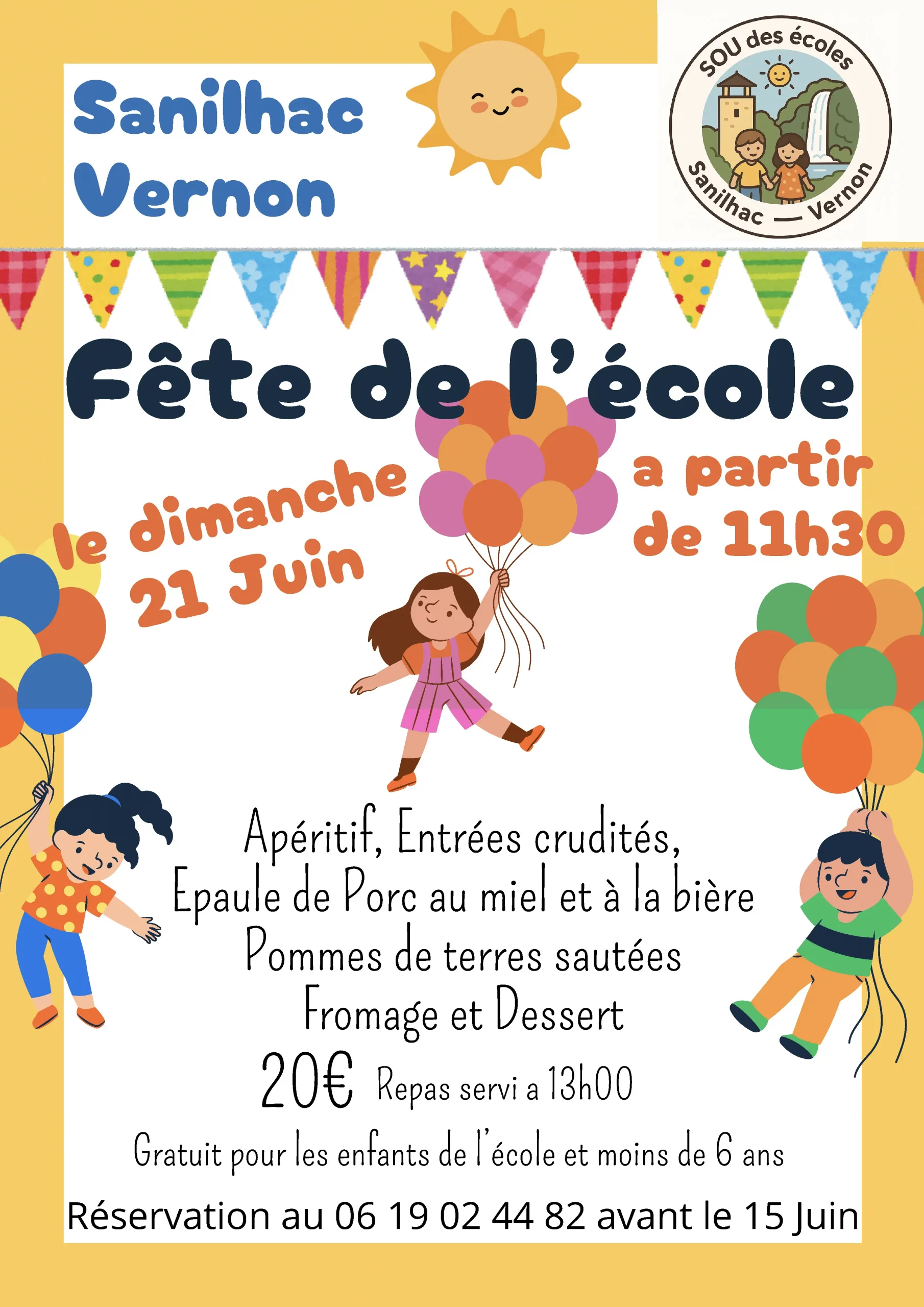Fête de l'école Sanilhac et Vernon 07